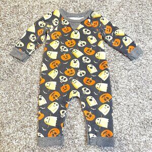 Miki Miette Bamboo 9 Month‎ One Piece Romper Halloween Outfit Pumpkins Ghosts